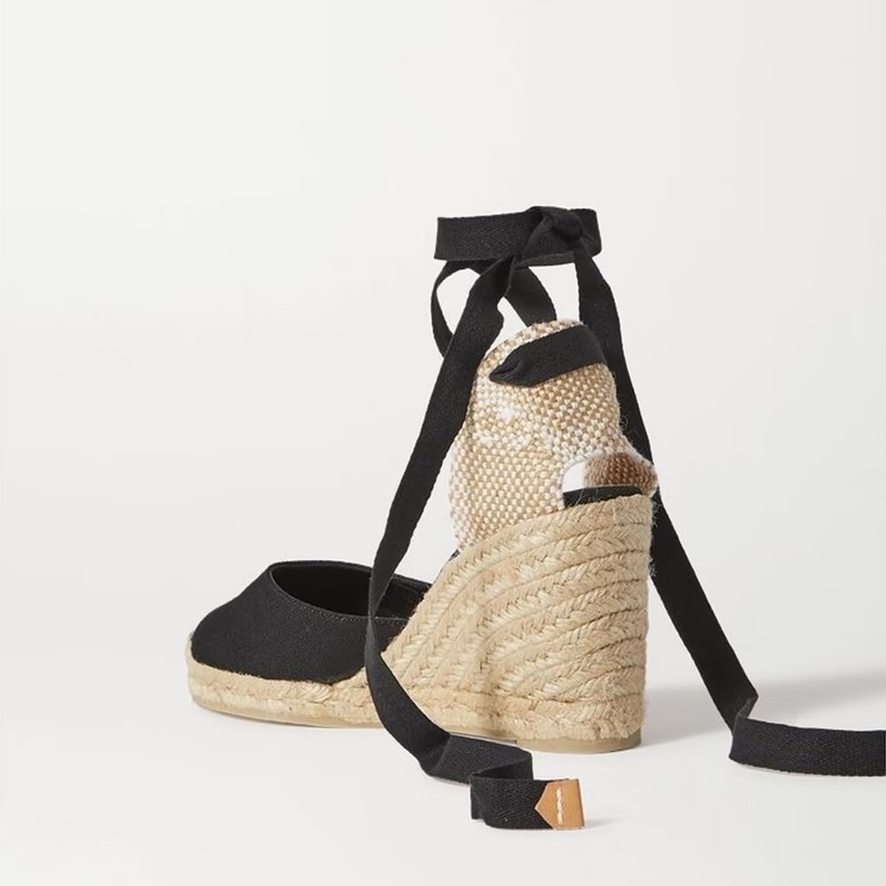 CASTANER Carina 80 Canvas Wedge Espadrilles in Black Size 5 Brand New in Box NWT - Picture 3 of 4